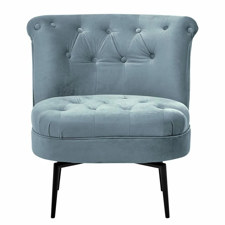 Loftscape Jack & Alice Fauteuil Jonas II – Velours – Bleu Pastel