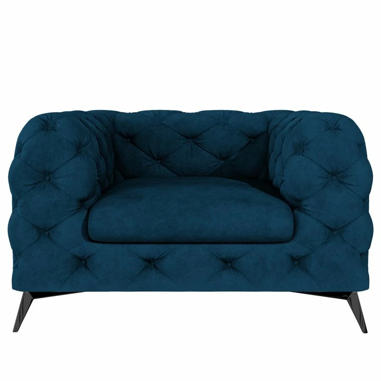 Loftscape Jack & Alice Fauteuil Laviva I – Velours Ravi: Bleu Marine