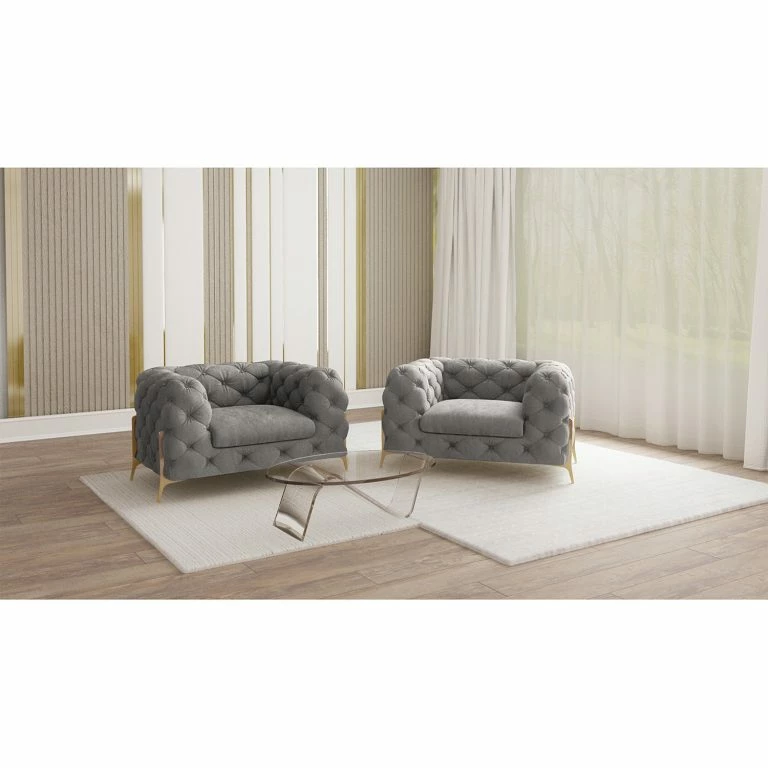 Loftscape Jack & Alice Fauteuil Laviva II – Velours Ravi: Taupe