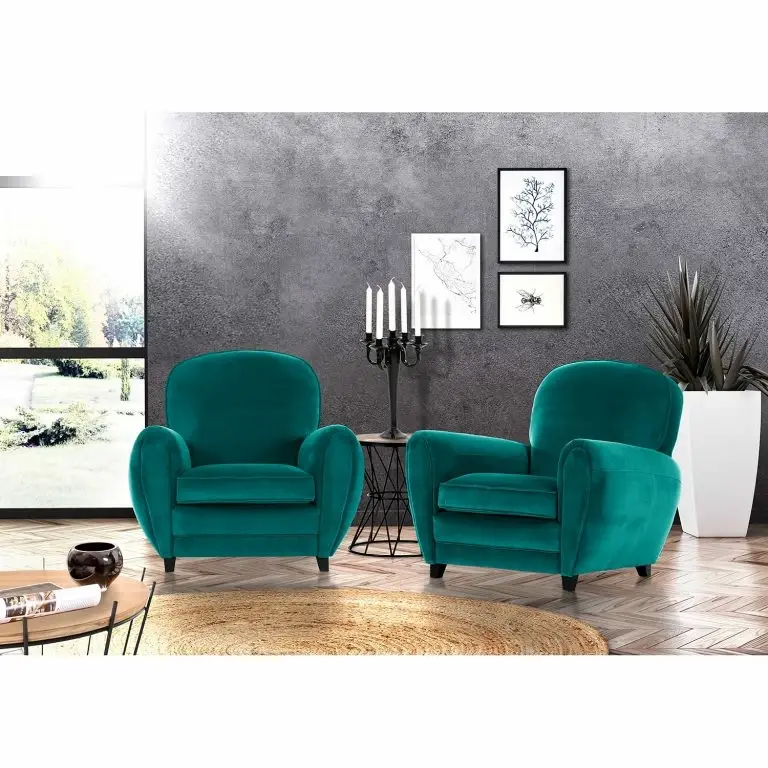 Loftscape Jack & Alice Fauteuil Marre Microfibre – Bleu Pétrole