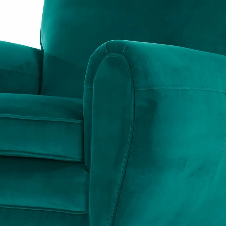 Loftscape Jack & Alice Fauteuil Marre Microfibre – Bleu Pétrole