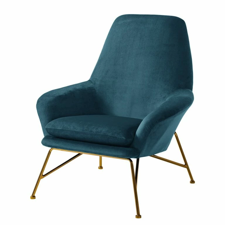 loftscape Jack & Alice Fauteuil Miena – Velours – Bleu marine