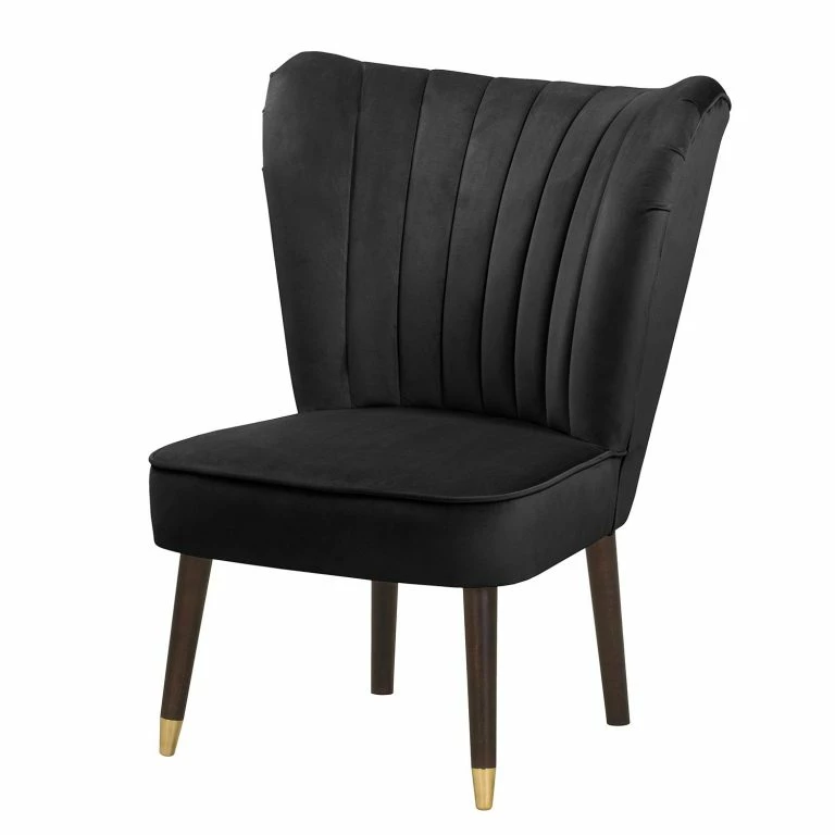 loftscape Jack & Alice Fauteuil Sunlands – Velours – Noir