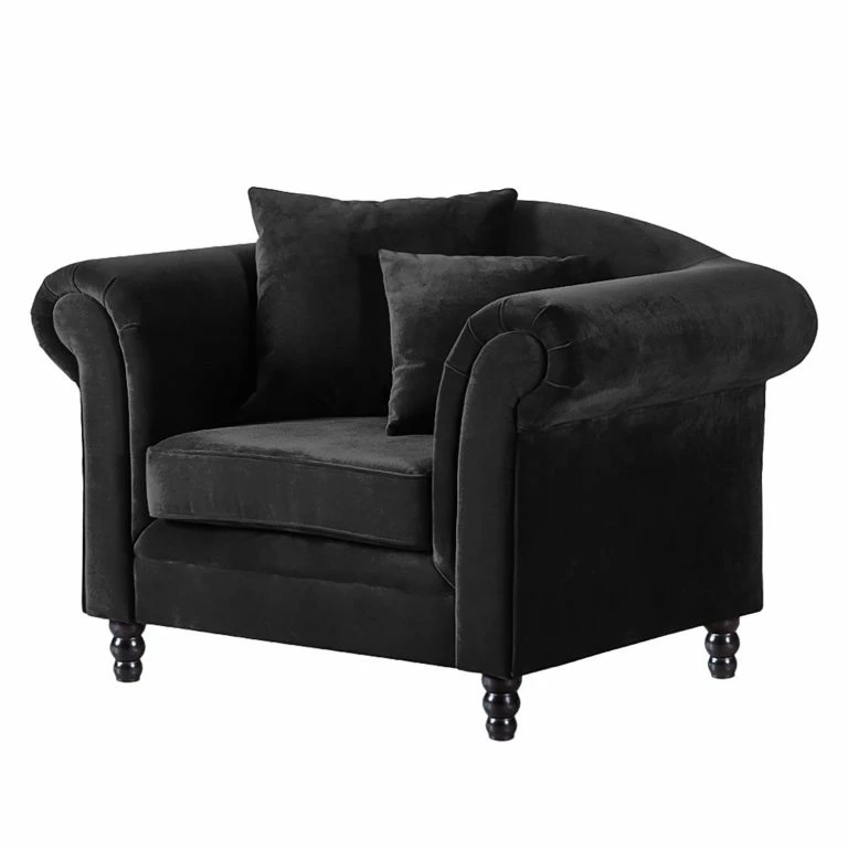 loftscape Jack & Alice Fauteuil York – Velours Anthracite