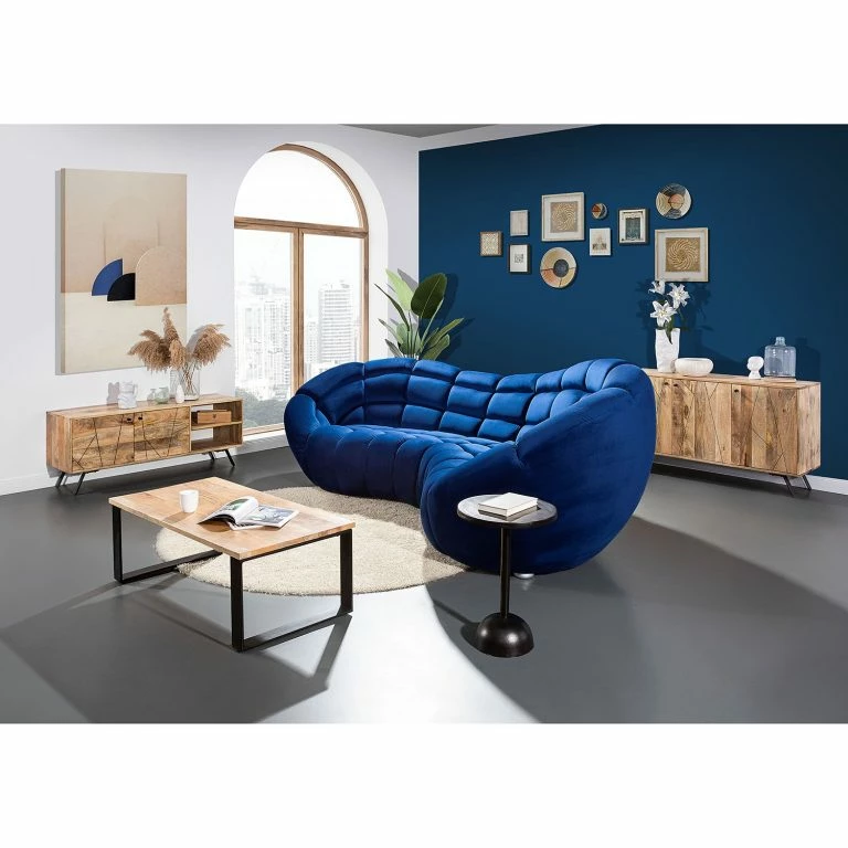 Loftscape Jack & Alice Grand Canapé Blair – Microfibre Bleu