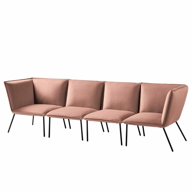 loftscape Jack & Alice Grand canapé Dorado – Velours – Rose vieilli