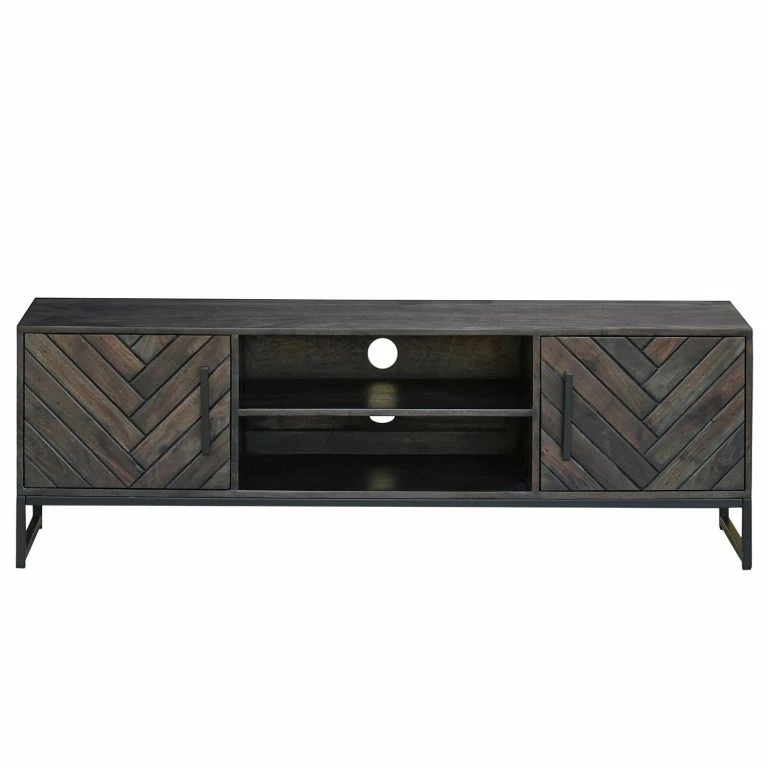 Loftscape Jack & Alice Meuble TV Loga – Acacia Massif / Fer – Acacia Gris