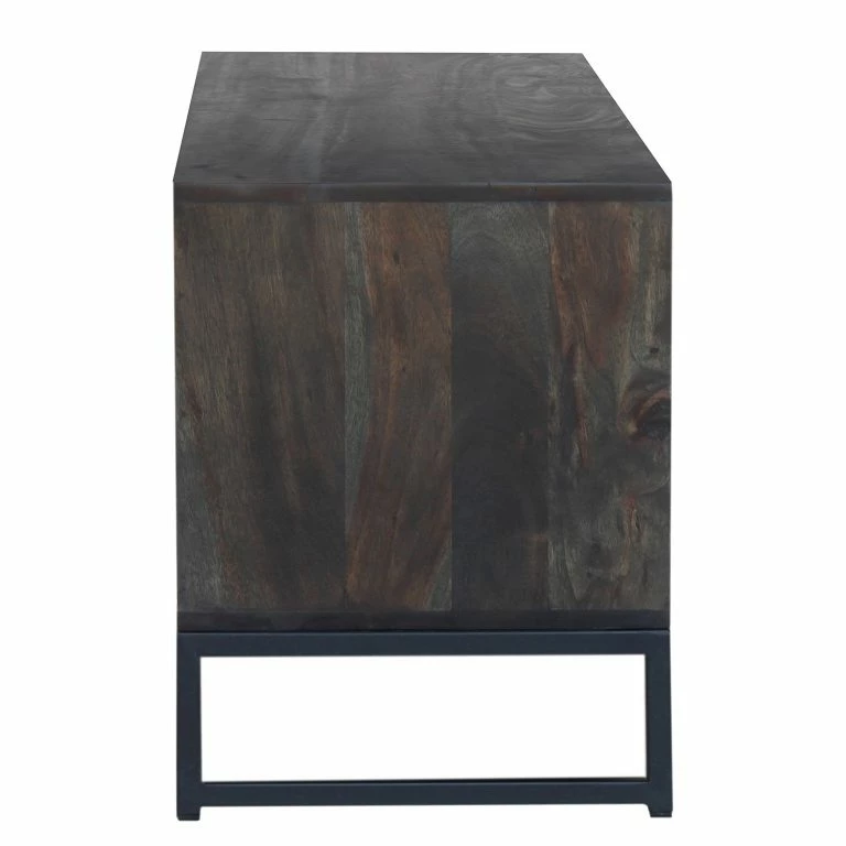 Loftscape Jack & Alice Meuble TV Loga – Acacia Massif / Fer – Acacia Gris