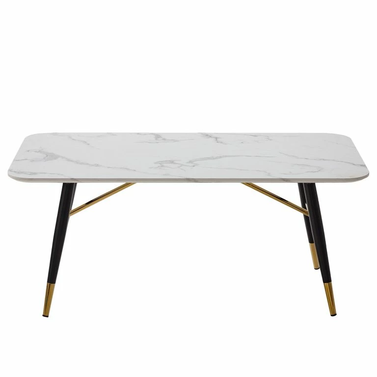 Loftscape Jack & Alice Table Basse Joppa – Imitation Marbre Blanc / Noir