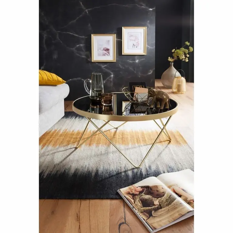 Loftscape Jack & Alice Table Basse Morgan – Verre / Métal – Noir / Doré