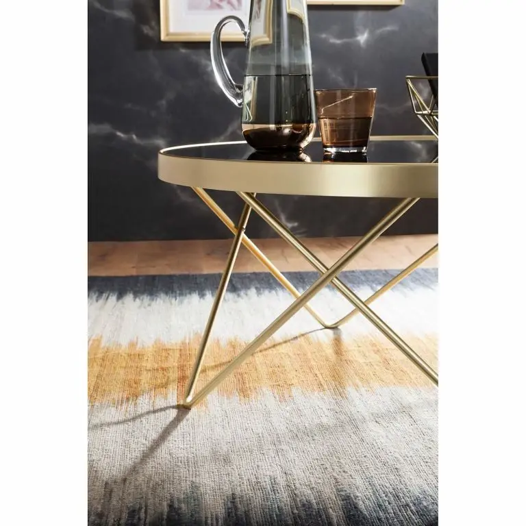 Loftscape Jack & Alice Table Basse Morgan – Verre / Métal – Noir / Doré