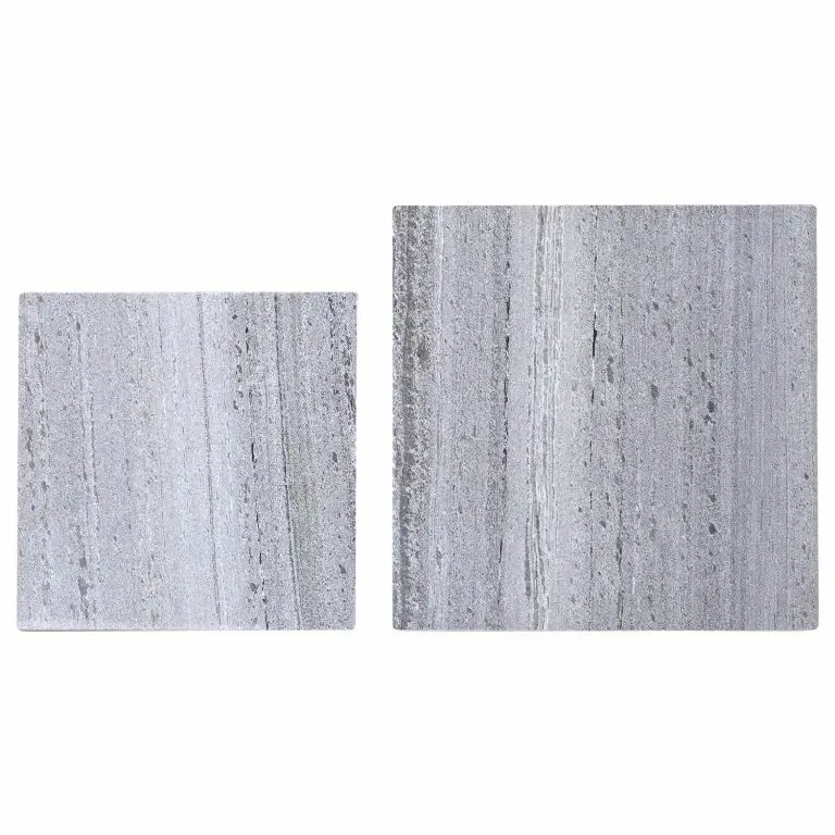 Loftscape Jack & Alice Tables Gigognes Marbollo V (2 éléments) – Marbre / Métal – Gris / Anthracite