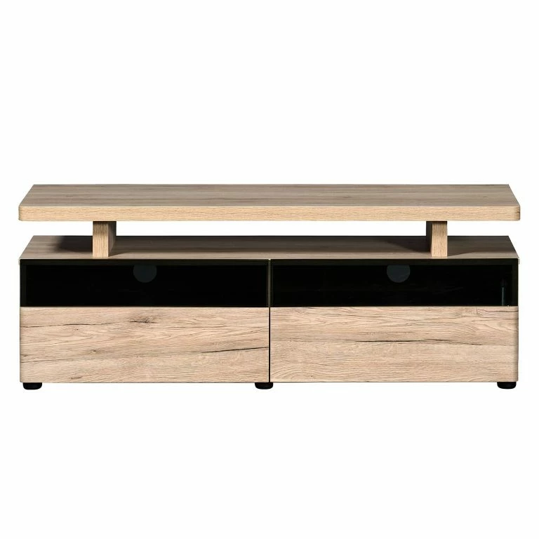 Loftscape Jahnke Meuble TV CU-Libre 220 – Imitation Chêne De Sanremo / Noir
