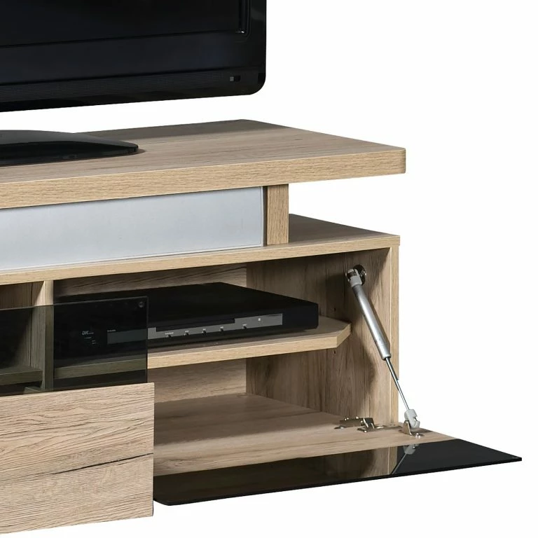 Loftscape Jahnke Meuble TV CU-Libre 220 – Imitation Chêne De Sanremo / Noir