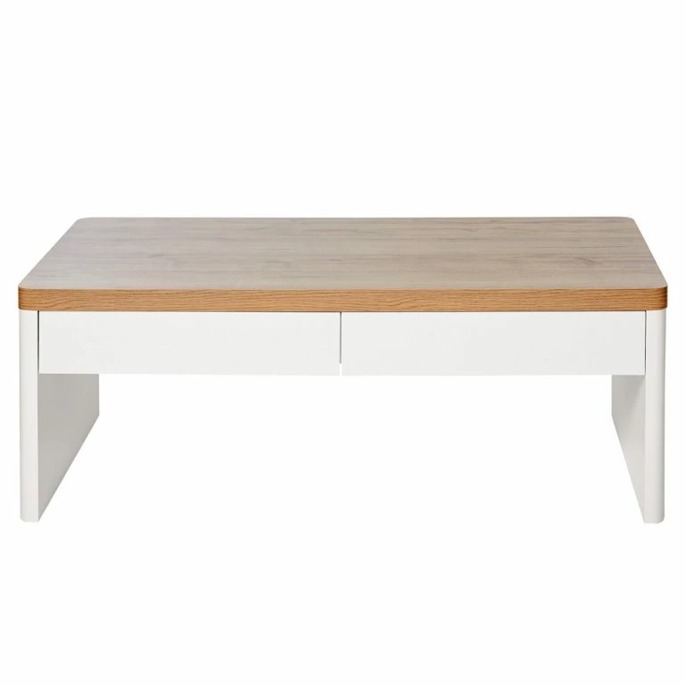 Loftscape Jahnke Table Basse Libre Coffee – Imitation Duramen De Chêne / Blanc
