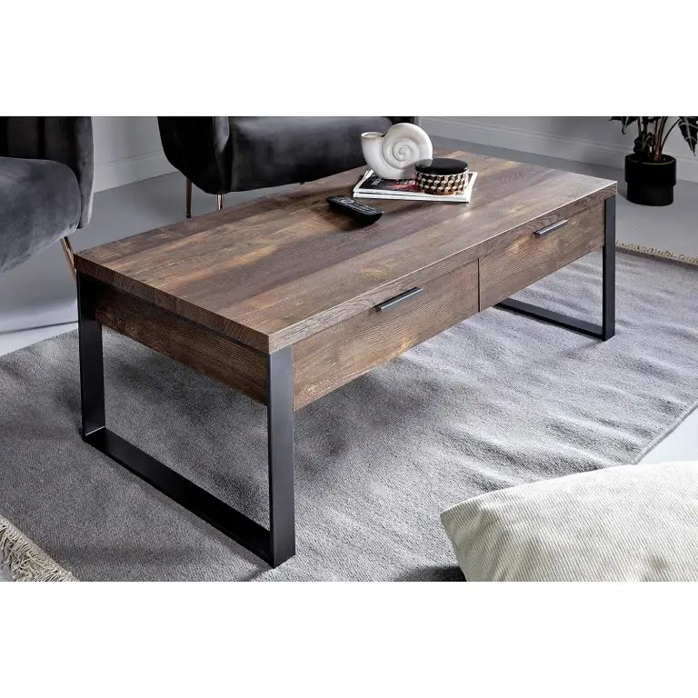 Loftscape Jahnke Table Basse Loop – Imitation Chêne Rustique
