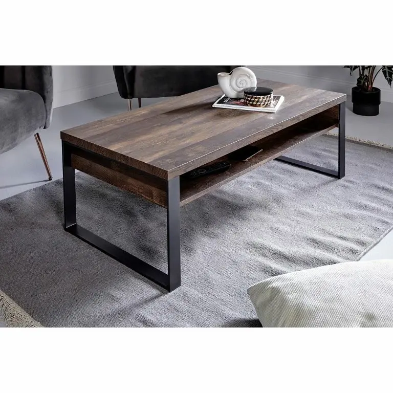 Loftscape Jahnke Table Basse Loop – Imitation Chêne Rustique
