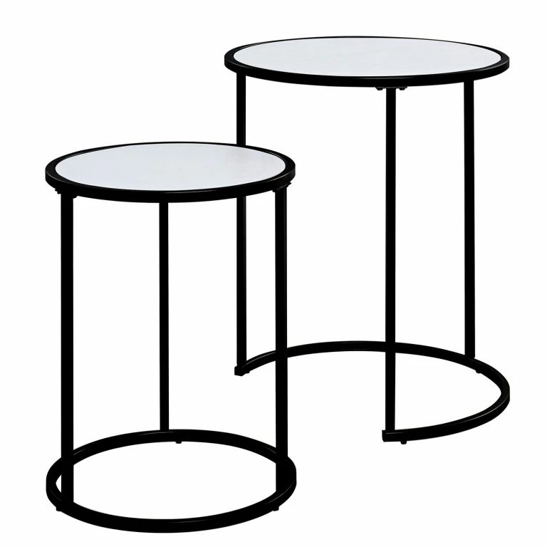 Loftscape Jahnke Tables Gigognes Sol I (lot De 2) – Noir