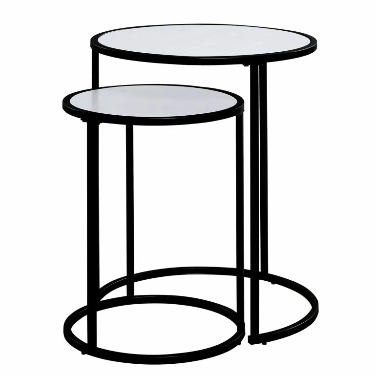 loftscape Jahnke Tables gigognes Sol I (lot de 2) – Noir