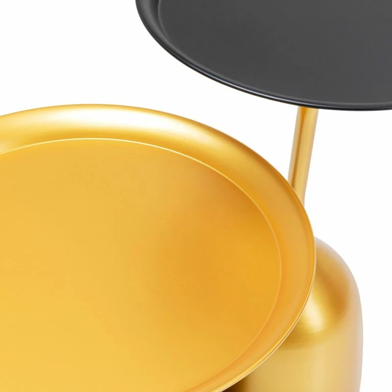 Loftscape Kare Design Bouts De Canapé Tribeca (lot De 2) – Métal – Doré / Noir