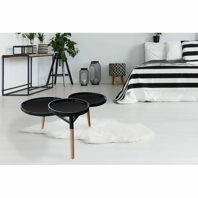 Loftscape Kayoom Bout De Canapé Butler I – Partiellement En Bambou Massif – Noir
