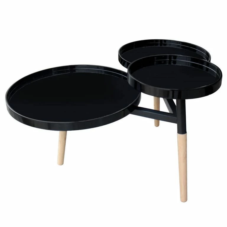 Loftscape Kayoom Bout De Canapé Butler I – Partiellement En Bambou Massif – Noir