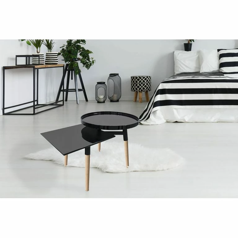 Loftscape Kayoom Bout De Canapé Butler II – Partiellement En Bambou Massif – Noir