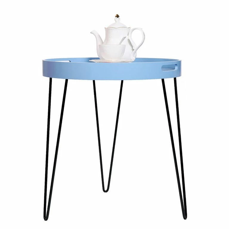 Loftscape Kayoom Bout De Canapé River – Métal – Bleu Clair