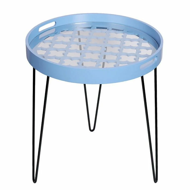 loftscape Kayoom Bout de canapé River – Métal – Bleu clair