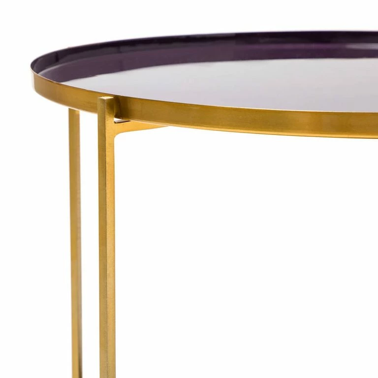 Loftscape Kayoom Bout De Canapé Tessa II – Fer – Aubergine