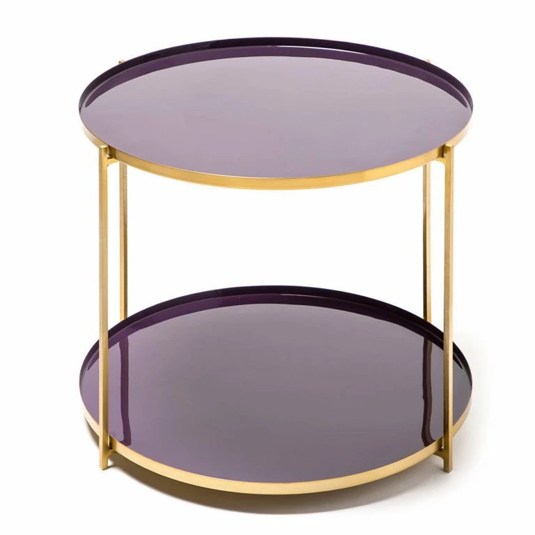 loftscape Kayoom Bout de canapé Tessa II – Fer – Aubergine