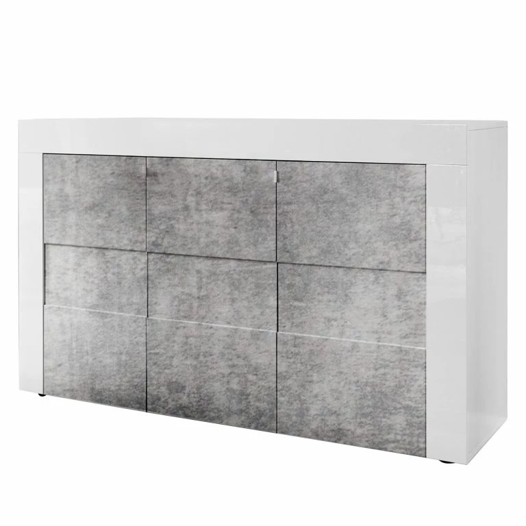 loftscape LC Spa Buffet Easy I – Blanc brillant / Imitation béton