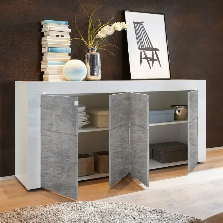 Loftscape LC Spa Buffet Easy III – Blanc Brillant / Imitation Béton