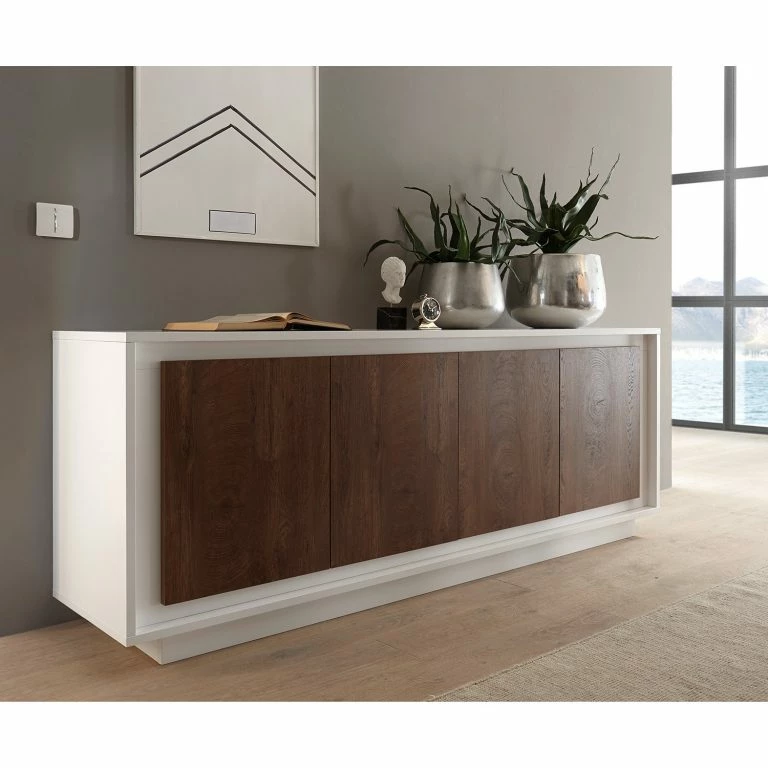 Loftscape LC Spa Buffet Forenza – Imitation Noisetier / Blanc