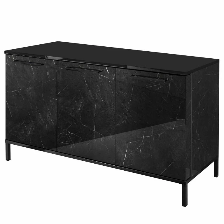 loftscape LC Spa Buffet Mango – Imitation marbre noir – Largeur : 156 cm