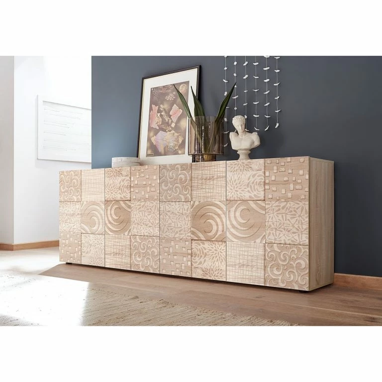 Loftscape LC Spa Buffet Miro II – Imitation Chêne De Sonoma – Largeur : 241 Cm