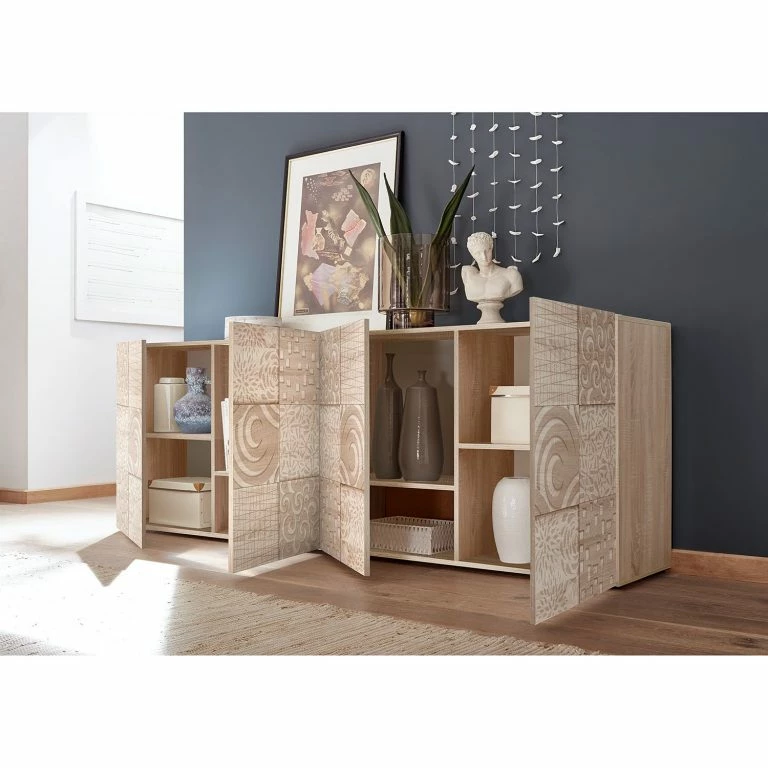 Loftscape LC Spa Buffet Miro II – Imitation Chêne De Sonoma – Largeur : 241 Cm