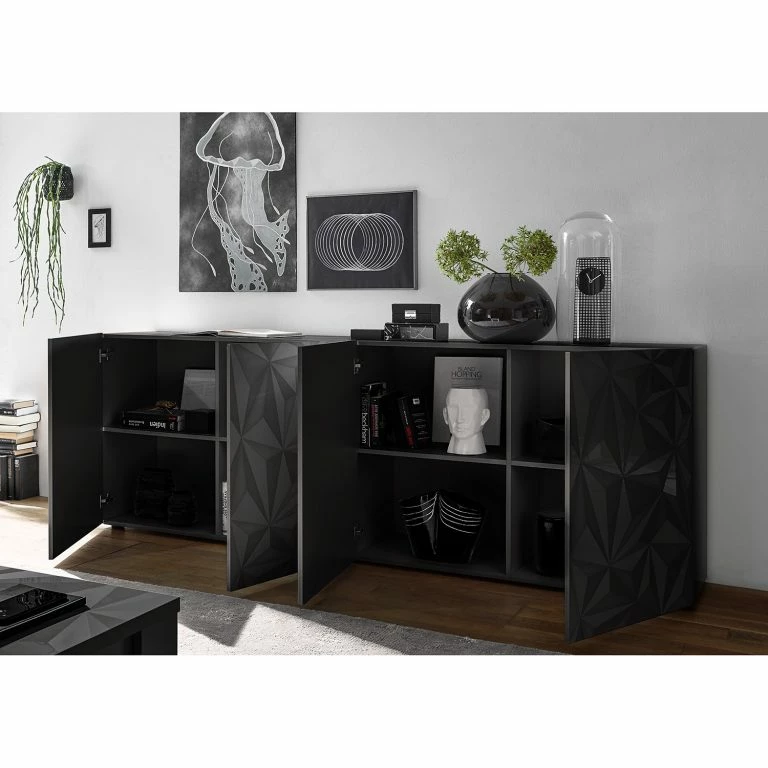 Loftscape LC Spa Buffet Prisma I – Anthracite Brillant – Largeur : 241 Cm