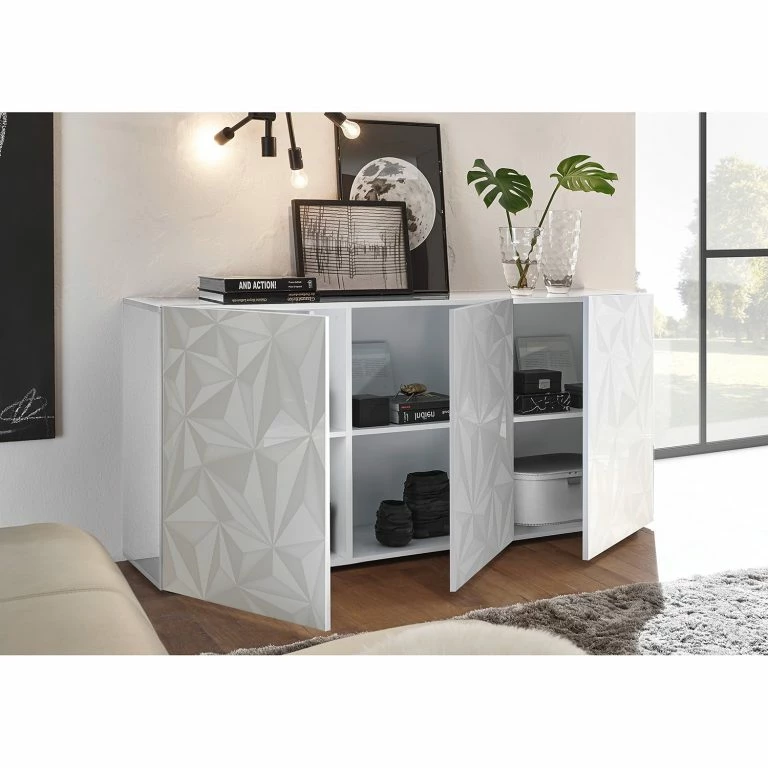 Loftscape LC Spa Buffet Prisma I – Blanc Brillant – Largeur : 181 Cm