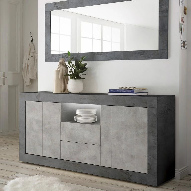 Loftscape LC Spa Buffet Urbino I – Gris Clair / Gris Foncé