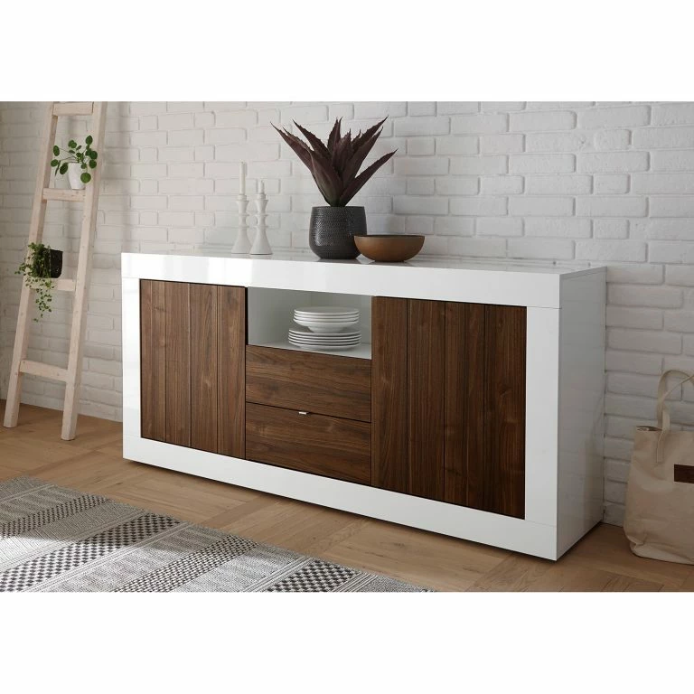 Loftscape LC Spa Buffet Urbino I – Imitation Noisetier / Blanc