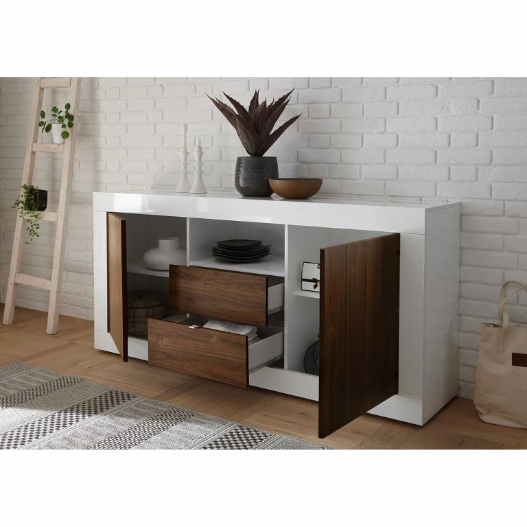 Loftscape LC Spa Buffet Urbino I – Imitation Noisetier / Blanc