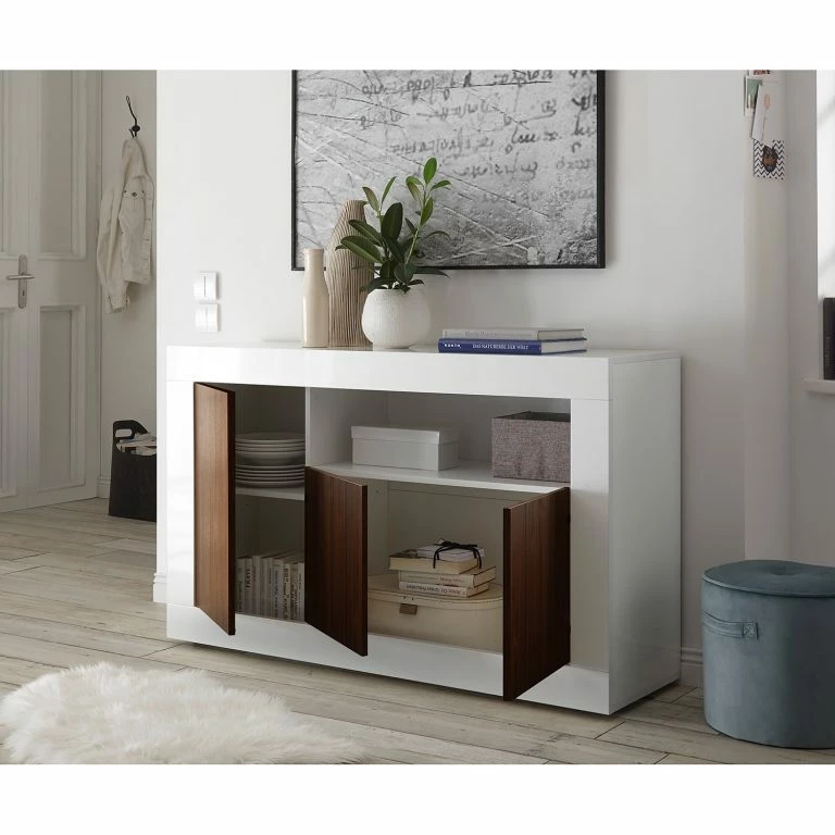 Loftscape LC Spa Buffet Urbino II – Imitation Noisetier / Blanc