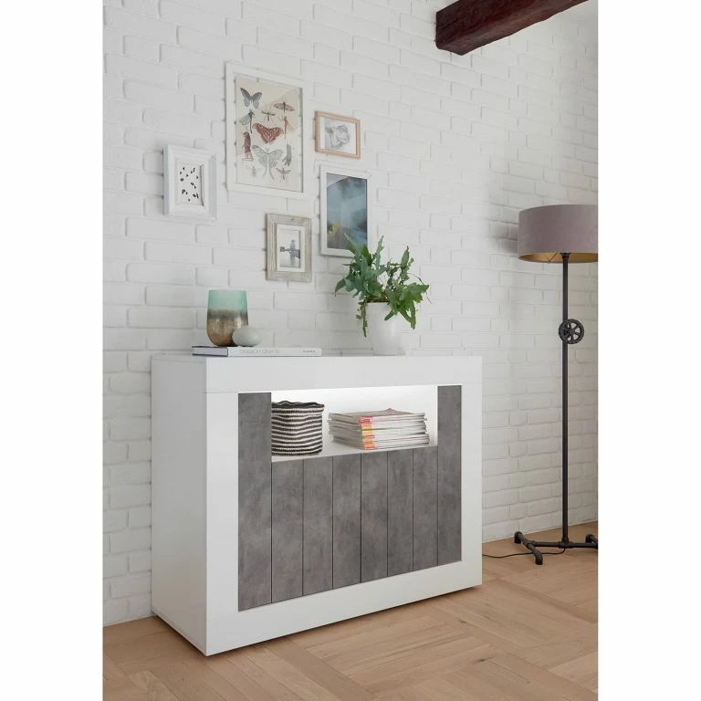 Loftscape LC Spa Buffet Urbino – Imitation Béton / Blanc