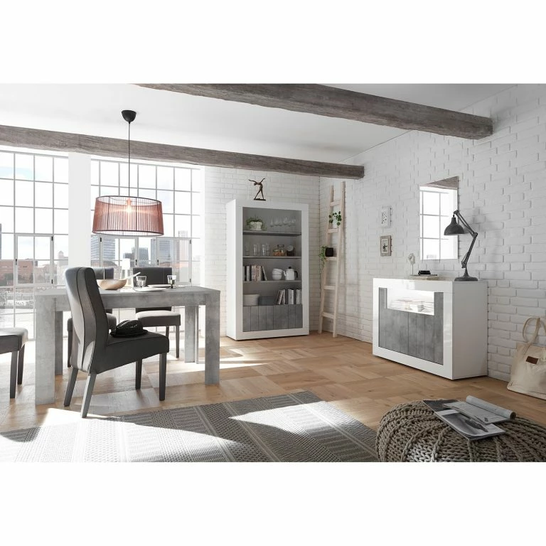 Loftscape LC Spa Buffet Urbino – Imitation Béton / Blanc