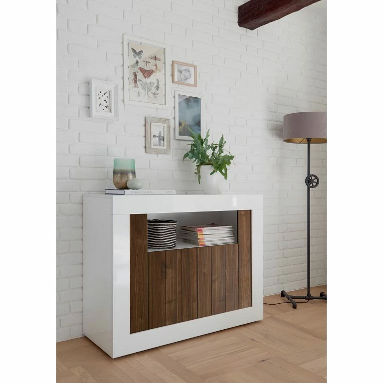 Loftscape LC Spa Buffet Urbino – Imitation Noisetier / Blanc
