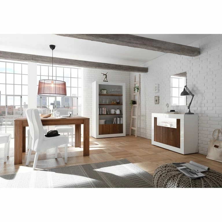 Loftscape LC Spa Buffet Urbino – Imitation Noisetier / Blanc