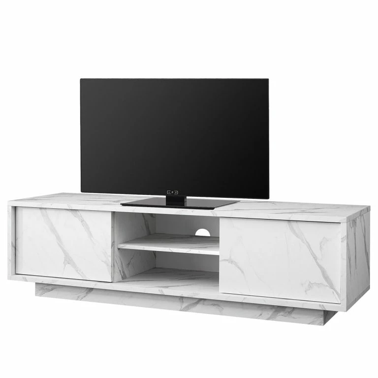loftscape LC Spa Meuble TV Carrara – Imitation marbre blanc