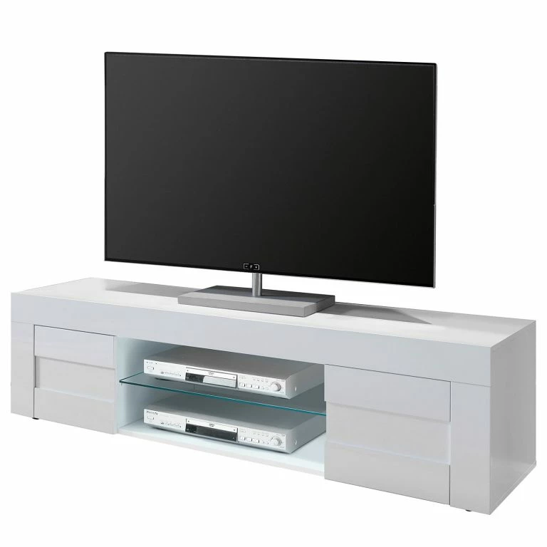 loftscape LC Spa Meuble TV Easy – Blanc brillant – Largeur : 181 cm