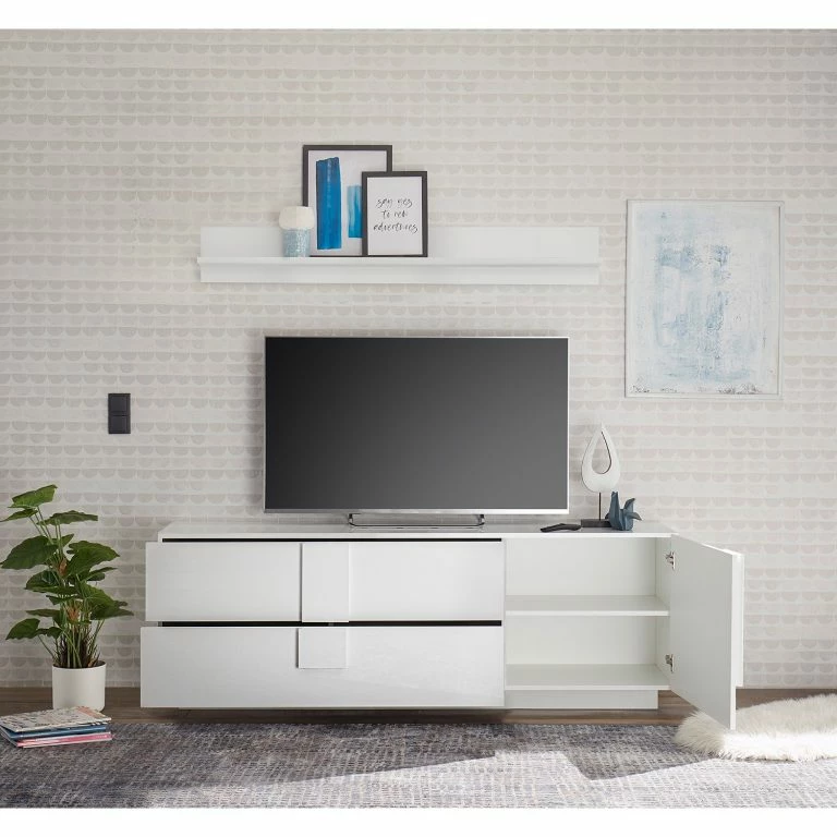 Loftscape LC Spa Meuble TV Jupiter II – Blanc Brillant